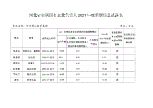 河北省省属国有企业负责人2021年度薪酬信息披露表.docx