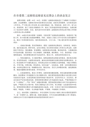 在市委第二巡察组巡察意见反馈会上的表态发言.docx