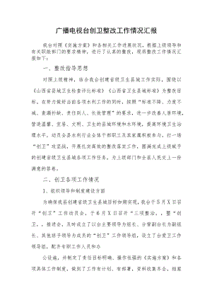 广播电视台创卫整改工作情况汇报.docx