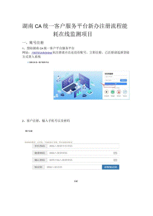 湖南CA统一客户服务平台新办注册流程能耗在线监测项目.docx
