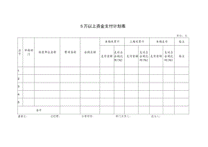 2023《5万以上资金支付计划表》模板.docx