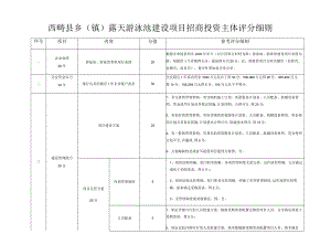西畴县乡镇露天游泳池建设项目招商投资主体评分细则.docx
