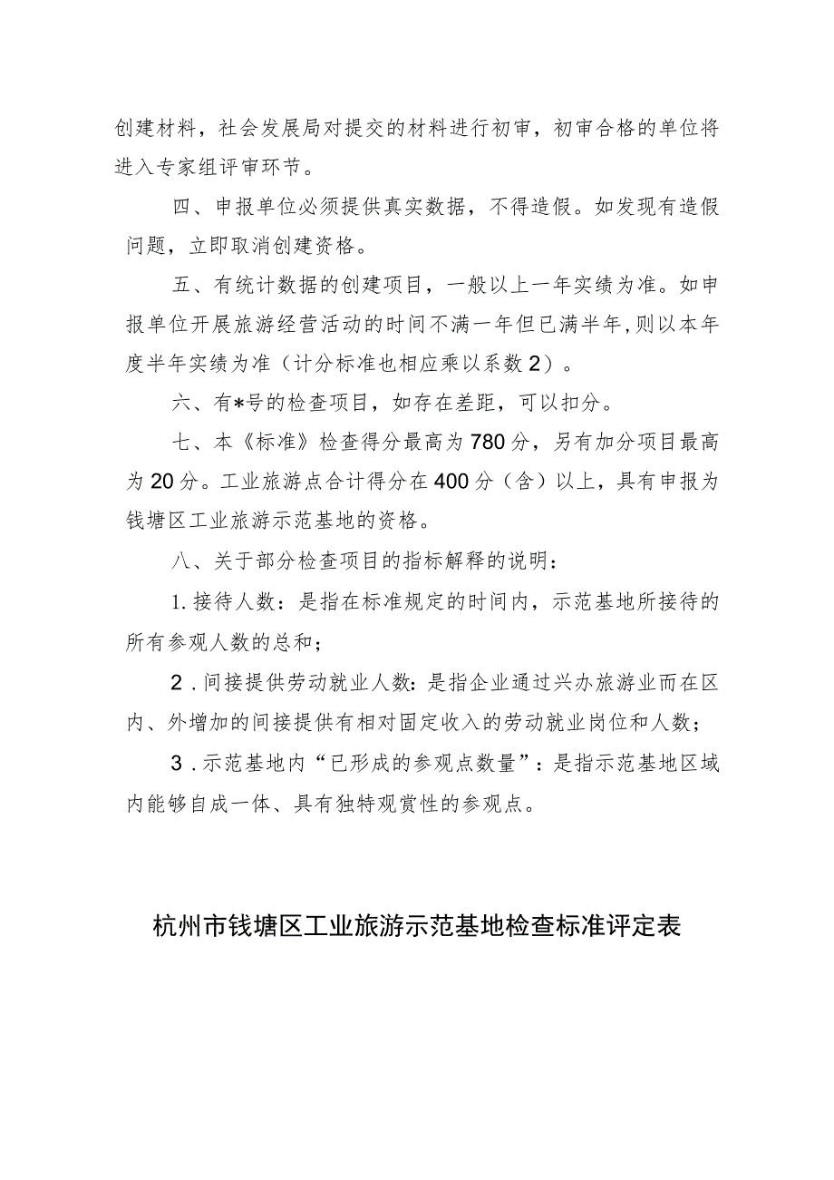 杭州市钱塘区工业旅游示范基地检查评定标准.docx_第2页