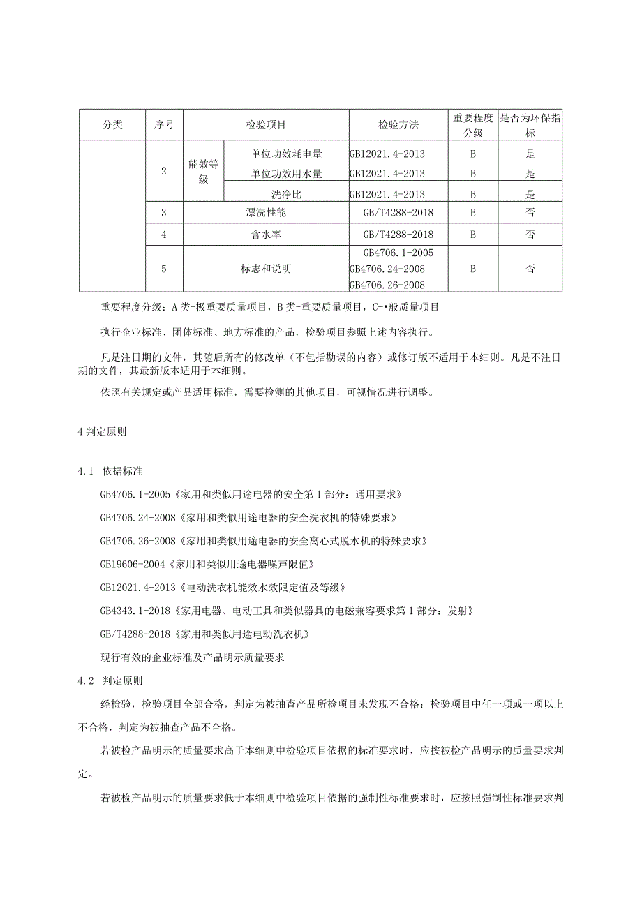 100-2023年河北省家用电动洗衣机产品质量监督抽查实施细则.docx_第3页