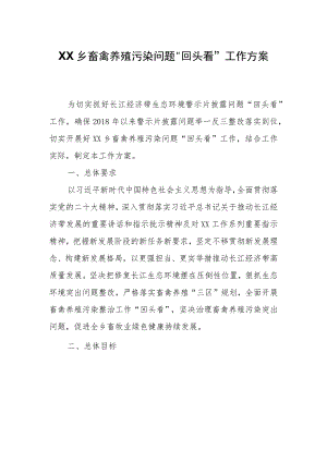 XX乡畜禽养殖污染问题“回头看”工作方案.docx