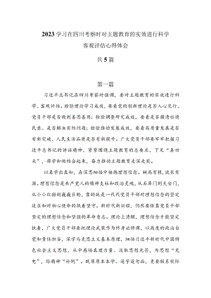 2023学习在四川考察时对主题教育的实效进行科学客观评估心得体会共5篇.docx