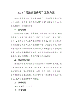 2023“民法典宣传月”工作方案.docx