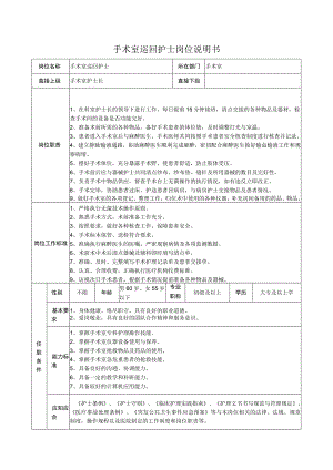 手术室巡回护士岗位说明书.docx