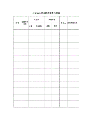 经营场所安全隐患排查台账表.docx