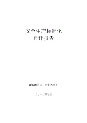安全生产标准化自评报告.docx