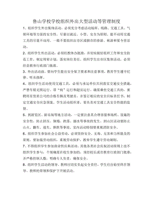 鲁山学校学校组织外出大型活动等管理制度.docx