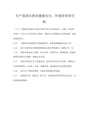 生产部部长职业健康安全、环境管理责任制模板范本.docx