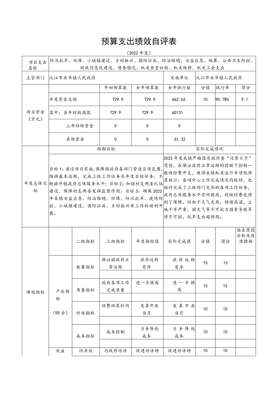 预算支出绩效自评表.docx_第1页
