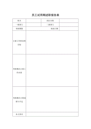 员工试用期述职报告表.docx