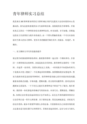 青年律师实习总结.docx