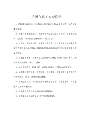 生产操作员工安全职责模板范本.docx