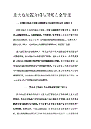 重大危险源介绍与现场安全管理.docx