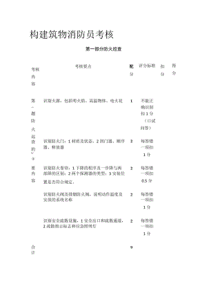 构建筑物消防员考核[全].docx
