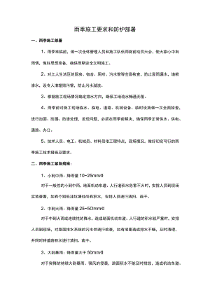 雨季施工部署及紧急措施.docx