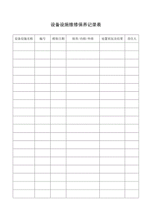 设备设施维修保养记录表.docx