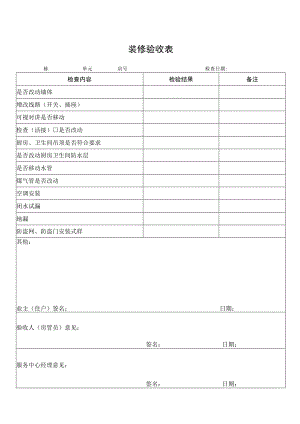 装修验收表（标准模版）.docx