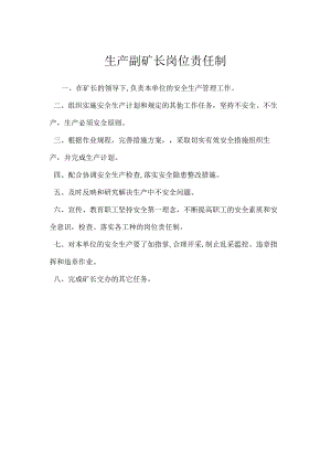 生产副矿长岗位责任制模板范本.docx
