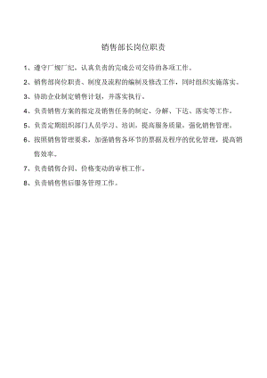 销售部长岗位职责.docx