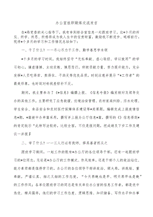 办公室挂职锻炼交流发言.docx