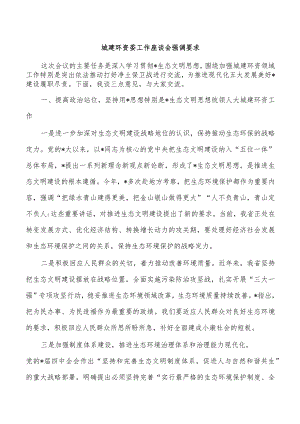 城建环资委工作座谈会强调要求.docx