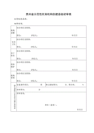 贵州省示范性托育机构创建县级初审表.docx