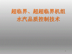 超临界机组水质控制技术.ppt