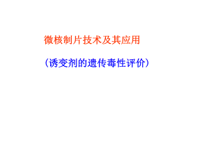 遗传毒性评价.ppt