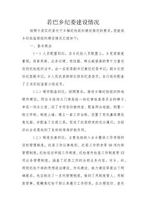若巴乡纪委建设情况.docx