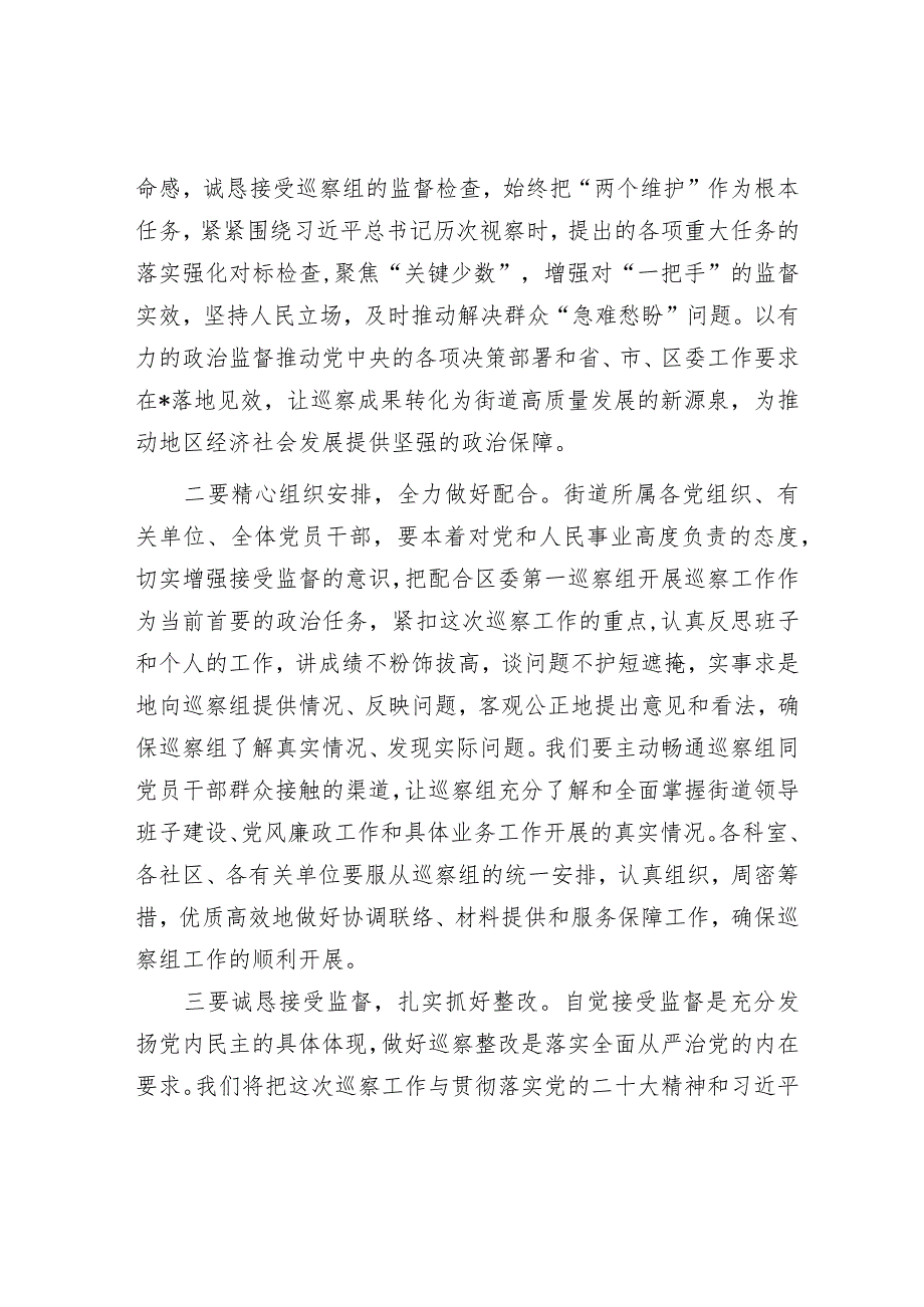 在巡察工作动员会上表态发言.docx_第2页