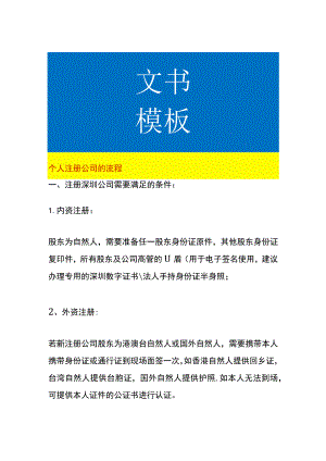 个人注册公司的流程.docx