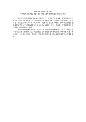 临沂市自然资源和规划局提新郑效能升.docx