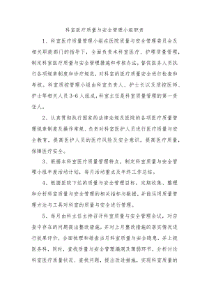 科室医疗质量与安全管理小组职责.docx