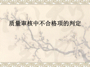 质量审核中不合格项的判定.ppt