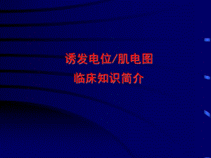 诱发电位肌电图临床知识简介.ppt
