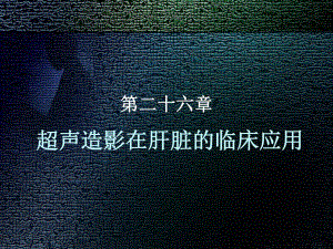 超声医学第五版第二十六章超声造影在肝脏的临床应用.ppt