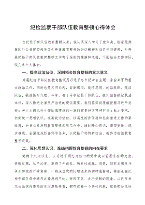 (7篇)纪委书记关于2023年全国纪检监察干部队伍教育整顿的心得体会.docx