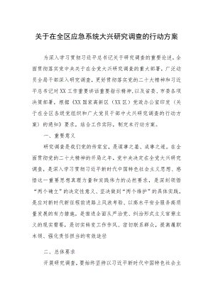 关于在全区应急系统大兴研究调查的行动方案.docx