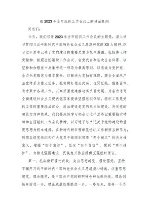 在2023年全市组织工作会议上的讲话提纲.docx