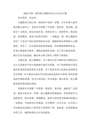 全市2023年第二批思想主题教育动员大会发言稿（汇编3份）.docx
