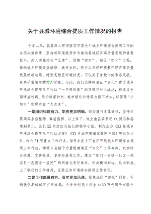 关于县城环境综合提质工作情况的报告.docx