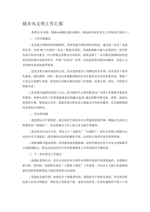 镇乡风文明工作汇报.docx