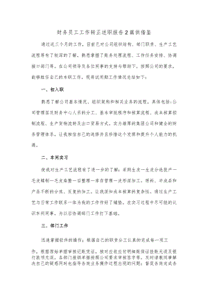 财务员工工作转正述职报告2篇供借鉴.docx