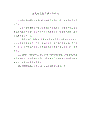 党支部宣传委员工作职责.docx