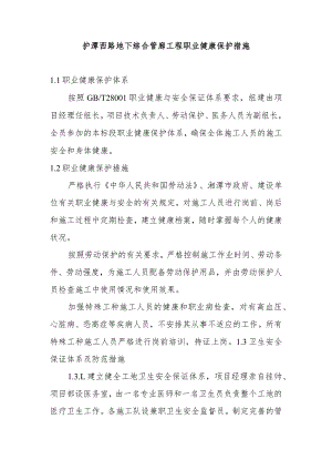 护潭西路地下综合管廊工程职业健康保护措施.docx