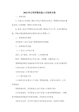 2023年公司开展后备人才培养方案.docx